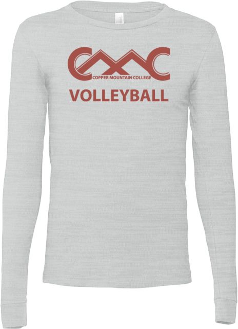 Copper Mountain Bella + Canvas Jersey Cotton Long Sleeve T Shirt Copper Mountain College Volleyball - ONLINE ONLY
