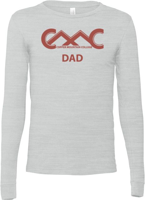 Copper Mountain Bella + Canvas Jersey Cotton Long Sleeve T Shirt Copper Mountain College Dad - ONLINE ONLY