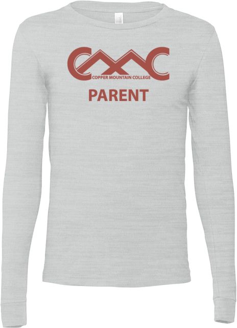 Copper Mountain Bella + Canvas Jersey Cotton Long Sleeve T Shirt Copper Mountain College Parent - ONLINE ONLY