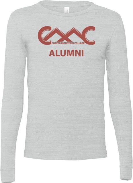 Copper Mountain Bella + Canvas Jersey Cotton Long Sleeve T Shirt Copper Mountain College Alumni - ONLINE ONLY