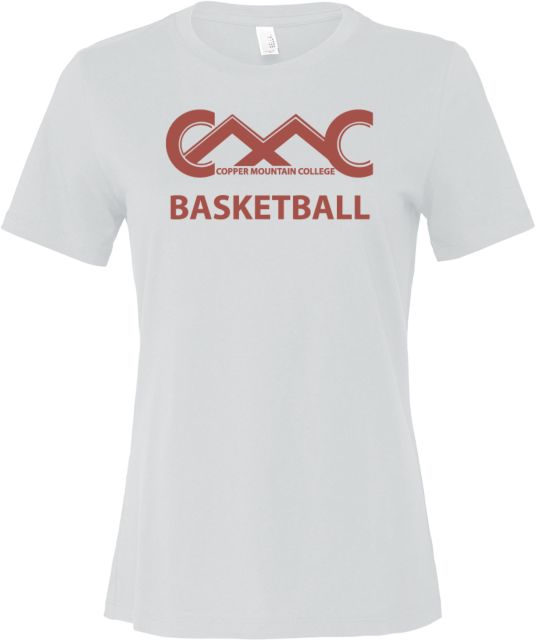 Copper Mountain Bella + Canvas Womens Relaxed Cotton T Shirt Copper Mountain College Basketball - ONLINE ONLY