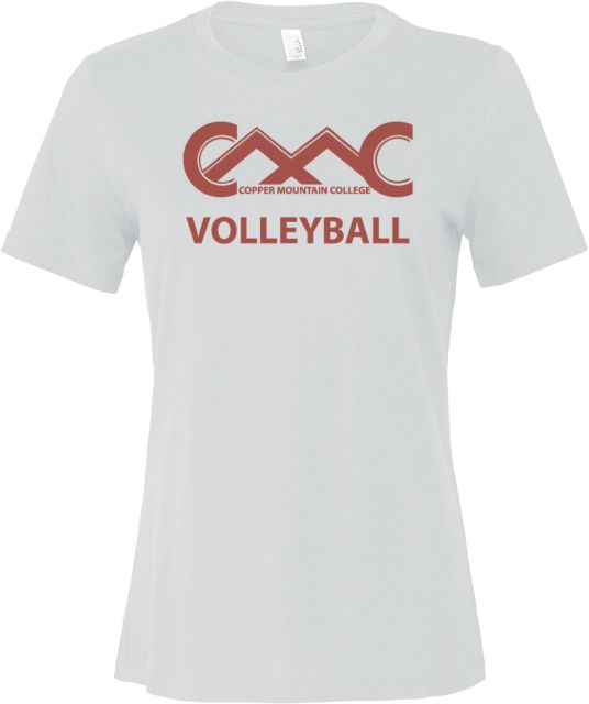 Copper Mountain Bella + Canvas Womens Relaxed Cotton T Shirt Copper Mountain College Volleyball - ONLINE ONLY