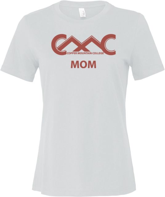 Copper Mountain Bella + Canvas Womens Relaxed Cotton T Shirt Copper Mountain College Mom - ONLINE ONLY