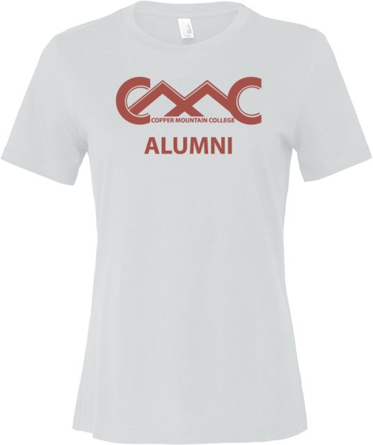 Copper Mountain Bella + Canvas Womens Relaxed Cotton T Shirt Copper Mountain College Alumni - ONLINE ONLY