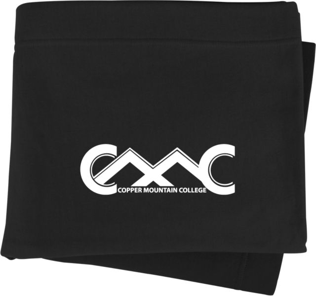 Copper Mountain Sweatshirt Blanket Copper Mountain College Primary Mark - ONLINE ONLY