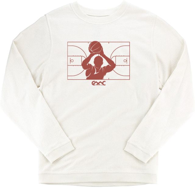 Copper Mountain Boxercraft Womens Cream Corded Crew Copper Mountain College Basketball - ONLINE ONLY