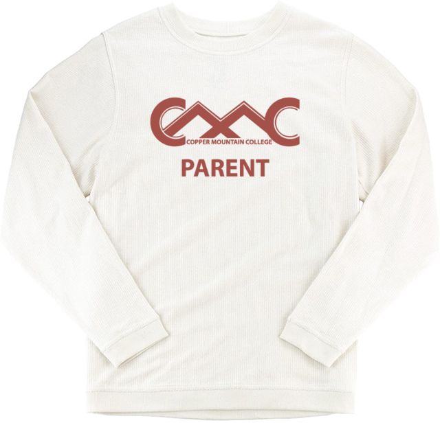 Copper Mountain Boxercraft Womens Cream Corded Crew Copper Mountain College Parent - ONLINE ONLY