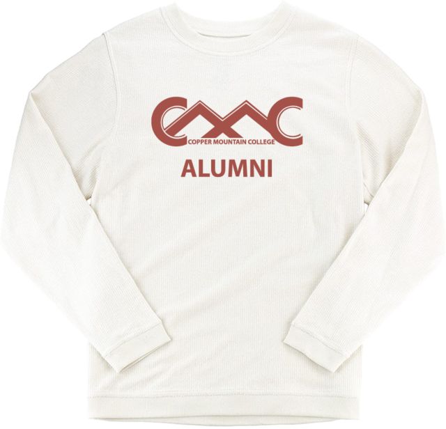 Copper Mountain Boxercraft Womens Cream Corded Crew Copper Mountain College Alumni - ONLINE ONLY