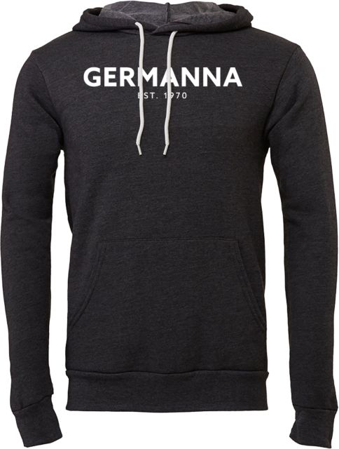 Germanna Bella + Canvas Dark Fleece Hood Germanna Community College Primary Mark - ONLINE ONLY