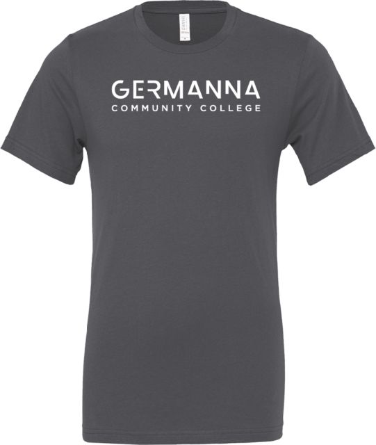Germanna Bella + Canvas Asphalt Jersey Cotton T Shirt Germanna Community College Primary Mark - ONLINE ONLY