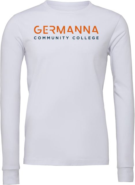 Germanna Bella + Canvas Jersey Cotton Long Sleeve T Shirt Germanna Community College Orange - ONLINE ONLY