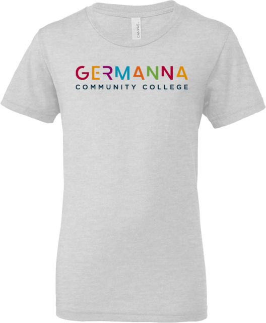 Germanna Bella + Canvas Youth Ash Jersey T Shirt Germanna Community College Primary Mark - ONLINE ONLY