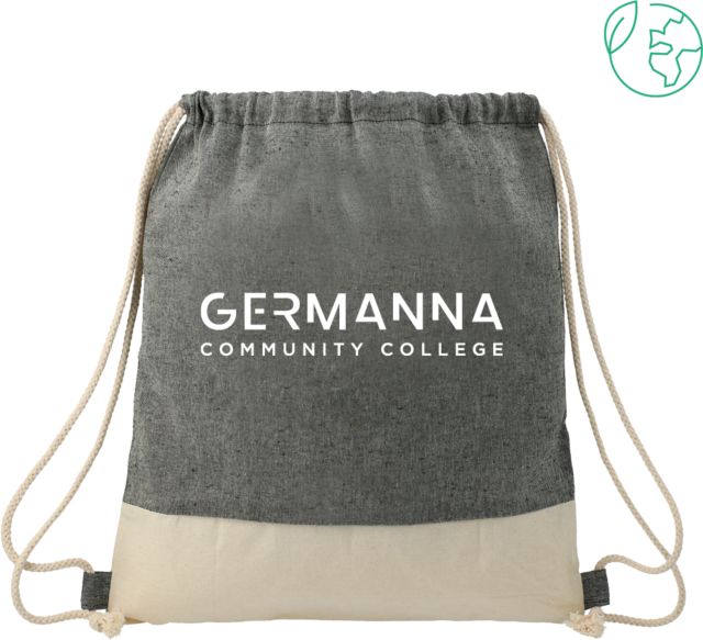 Germanna Split Recycled Cotton Drawstring Bag Germanna Community College Primary Mark - ONLINE ONLY