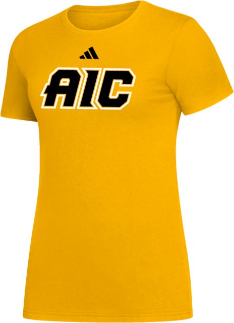 American International Adidas Womens Collegiate Amplifier Tee Adidas AIC Primary Athletic Mark - ONLINE ONLY