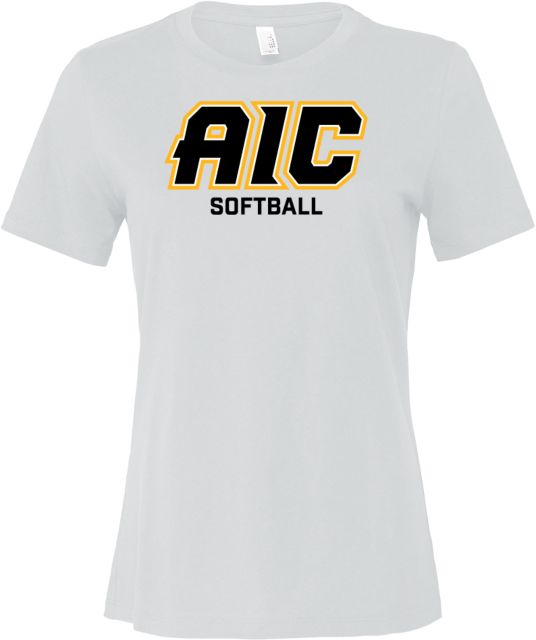 American International Bella + Canvas Womens Relaxed Cotton T Shirt AIC Softball - ONLINE ONLY