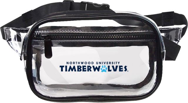Northwood Clear Fanny Pack Northwood University Timberwolves Wordmark - ONLINE ONLY