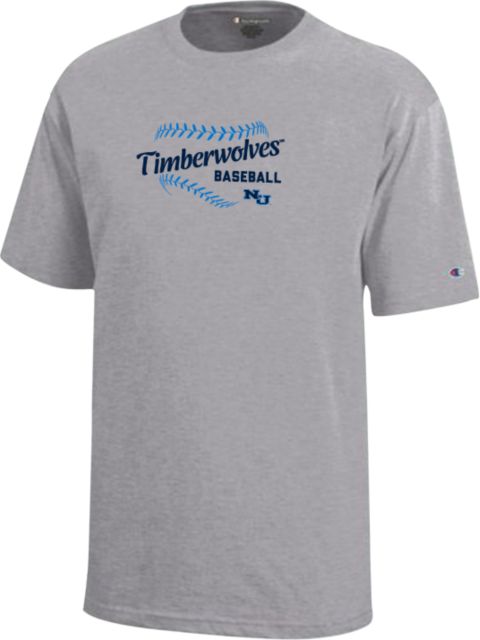 Northwood Champion Youth Short Sleeve Tee Northwood University Timberwolves Baseball Design - ONLINE ONLY