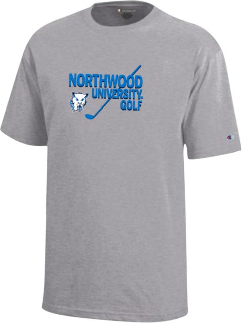 Northwood Champion Youth Short Sleeve Tee Northwood University Timberwolves Golf Design - ONLINE ONLY