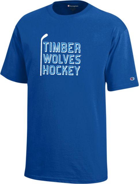 Northwood Champion Youth Short Sleeve Tee Northwood University Timberwolves Hockey Design - ONLINE ONLY