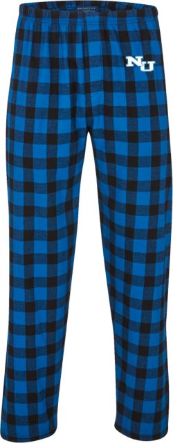 Northwood Boxercraft Royal/Black Buffalo Unisex Flannel Pajama Pant Northwood University NU Athletic Mark - ONLINE ONLY