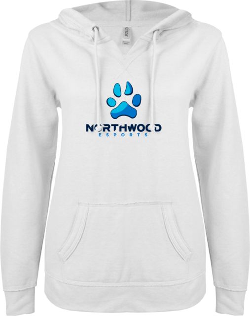 Northwood ENZA Womens V Notch Raw Edge Fleece Hoodie Northwood Esports - ONLINE ONLY