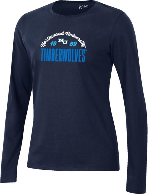 Northwood Gear Womens Long Sleeve Tee Northwood University Timberwolves Est 1959 - ONLINE ONLY