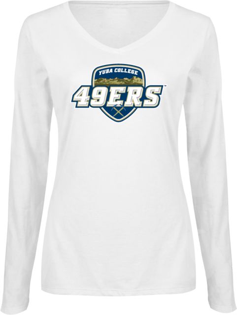 Yuba Womens Long Sleeve V Neck Tee  Yuba College Athletic 49ers - ONLINE ONLY