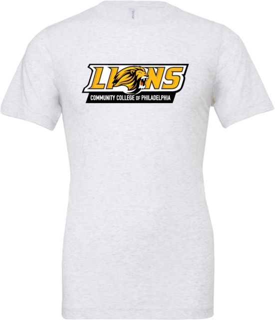CC of Philadelphia Bella + Canvas Ash Jersey Cotton T Shirt Primary Lions Athletic Mark - ONLINE ONLY