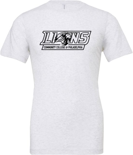 CC of Philadelphia Bella + Canvas Ash Jersey Cotton T Shirt Primary Lions Athletic Mark - ONLINE ONLY