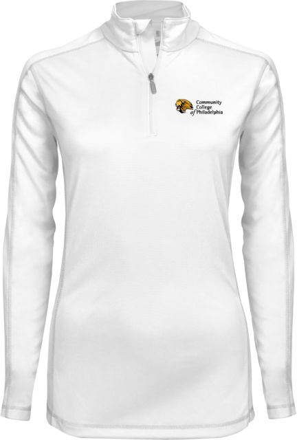 CC of Philadelphia Ladies Syntrel Interlock 1/4 Zip CCP Word Mark w Lion - ONLINE ONLY