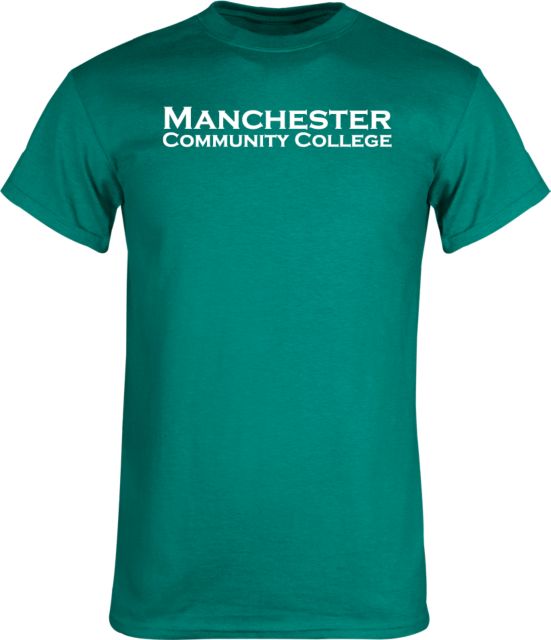 Manchester CC Teal T Shirt Manchester Community College Wordmark - ONLINE ONLY