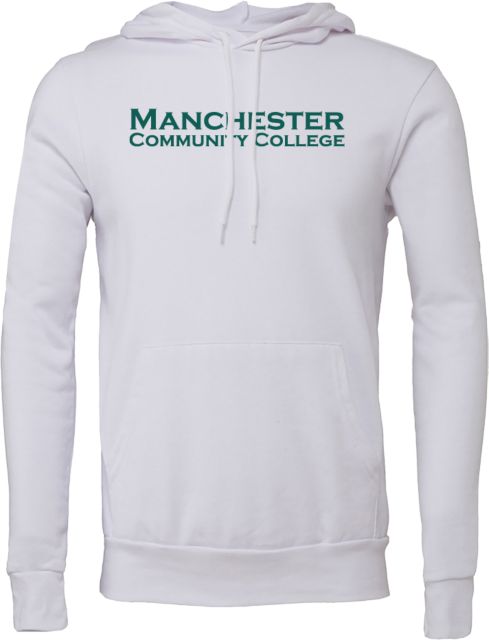 Manchester CC Bella + Canvas Fleece Hood Manchester Community College Wordmark - ONLINE ONLY