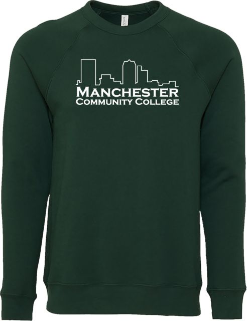 Manchester CC Bella + Canvas Forest Green Fleece Crew Manchester CC Primary Mark - ONLINE ONLY