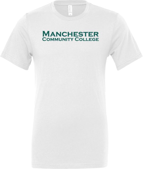 Manchester CC Bella + Canvas Jersey Cotton T Shirt Manchester Community College Wordmark - ONLINE ONLY