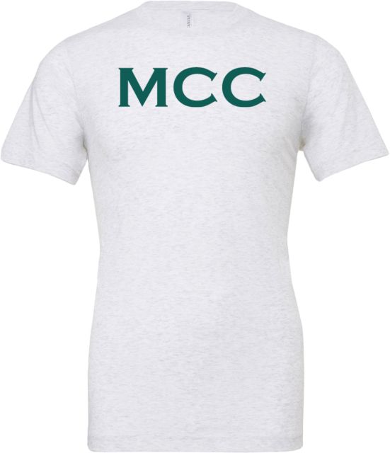 Manchester CC Bella + Canvas Ash Jersey Cotton T Shirt MCC Wordmark - ONLINE ONLY