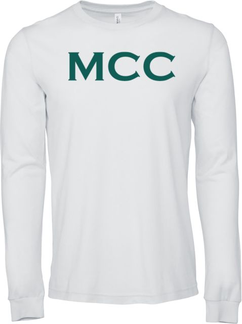 Manchester CC Bella + Canvas Jersey Cotton Long Sleeve T Shirt MCC Wordmark - ONLINE ONLY
