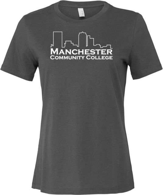 Manchester CC Bella + Canvas Womens Asphalt Relaxed Cotton T Shirt Manchester CC Primary Mark - ONLINE ONLY