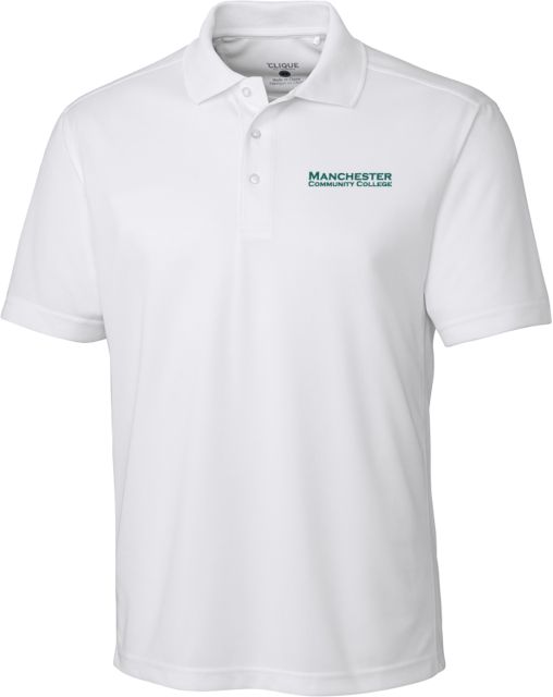 Manchester CC C&B Clique Ice Pique Polo Manchester Community College Wordmark - ONLINE ONLY