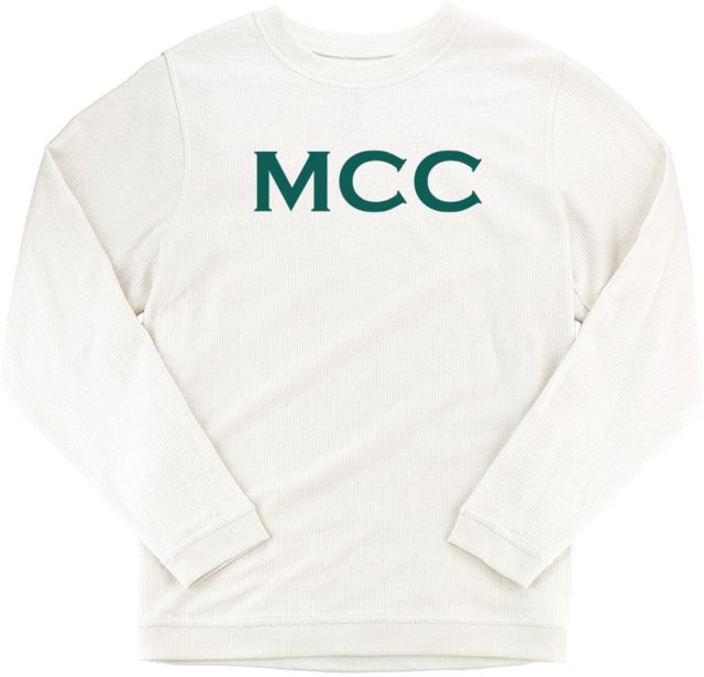 Manchester CC Boxercraft Womens Cream Corded Crew MCC Wordmark - ONLINE ONLY