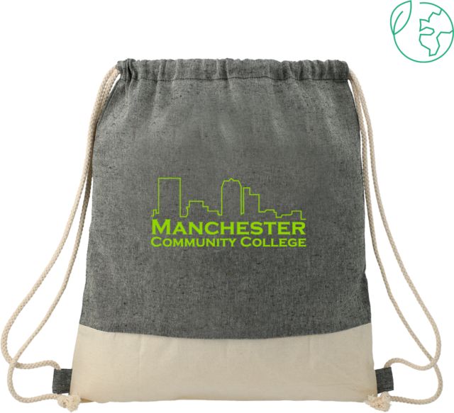 Manchester CC Split Recycled Cotton Drawstring Bag Manchester CC Primary Mark - ONLINE ONLY