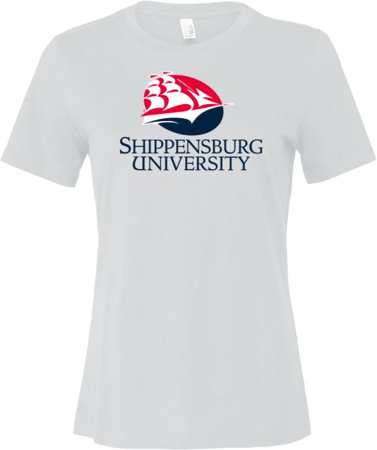 Shippensburg Bella + Canvas Womens Relaxed Cotton T Shirt Shippensburg University Primary Mark - ONLINE ONLY