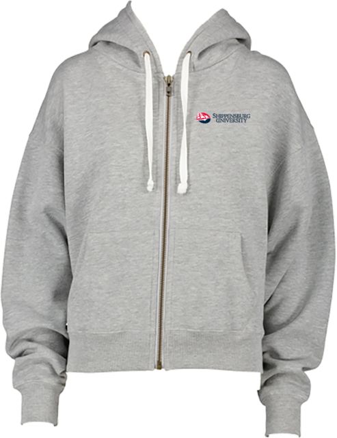 Shippensburg ENZA Womens Boxy Full Zip Hood Shippensburg University Horizontal - ONLINE ONLY