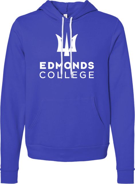 Edmonds College Bella + Canvas Fleece Hood Edmonds College Wordmark - ONLINE ONLY