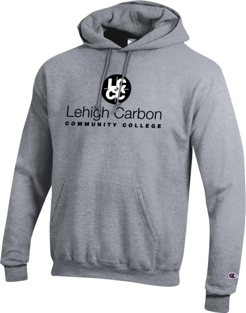 Lehigh Champion Fleece Hoodie LCCC Institutional Mark Stacked - ONLINE ONLY