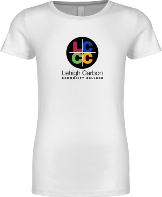 Lehigh Next Level Girls Fashion Fit T Shirt LCCC Institutional Mark Stacked - ONLINE ONLY