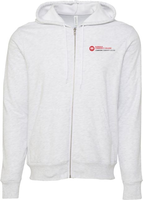 Glendale Bella + Canvas Ash Full Zip Hood Primary Mark - ONLINE ONLY