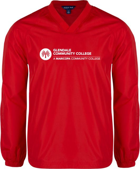 Glendale V Neck Raglan Windshirt Primary Mark - ONLINE ONLY