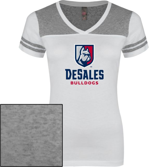 DeSales Ladies Juniors Varsity V Neck Tee Primary Logo - ONLINE ONLY