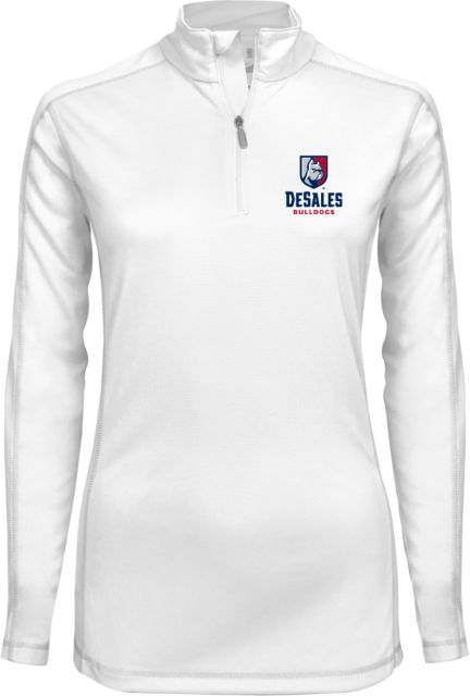 DeSales Ladies Syntrel Interlock 1/4 Zip Primary Logo - ONLINE ONLY