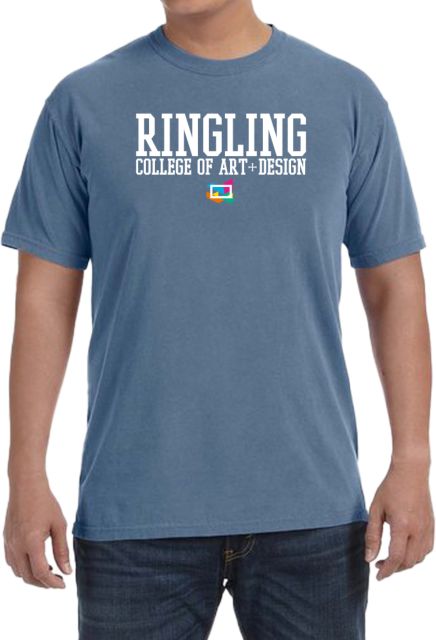Ringling School Comfort Colors Jean T Shirt Collegiate Ringling College of Art and Design Stacked Design - ONLINE ONLY